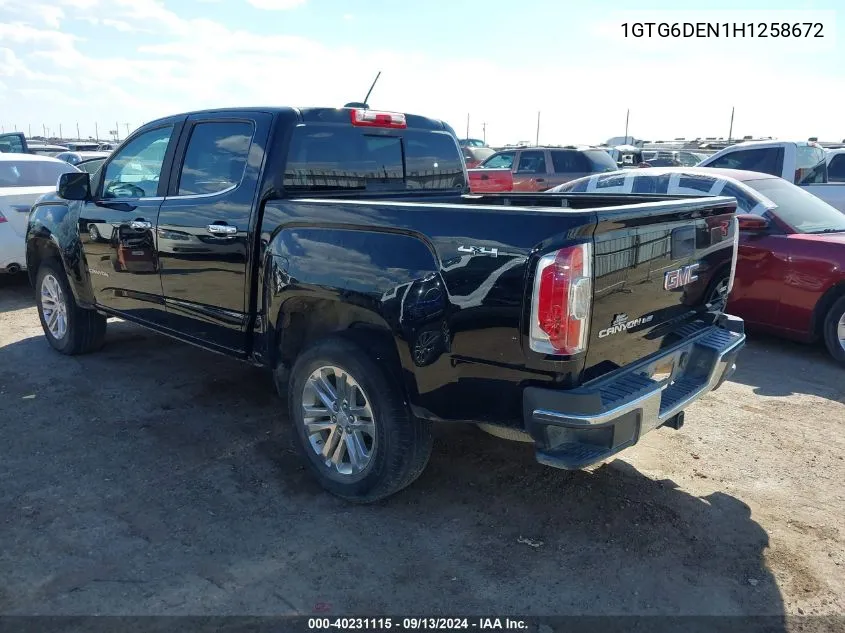 1GTG6DEN1H1258672 2017 GMC Canyon Slt