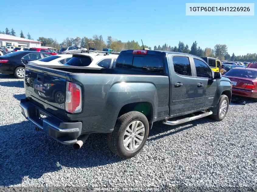 1GTP6DE14H1226926 2017 GMC Canyon Slt