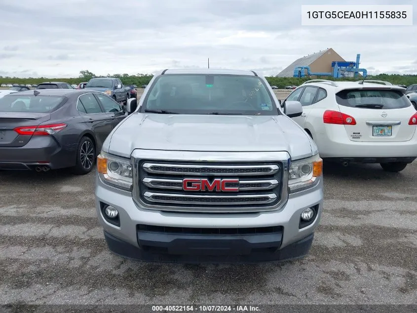 1GTG5CEA0H1155835 2017 GMC Canyon Sle