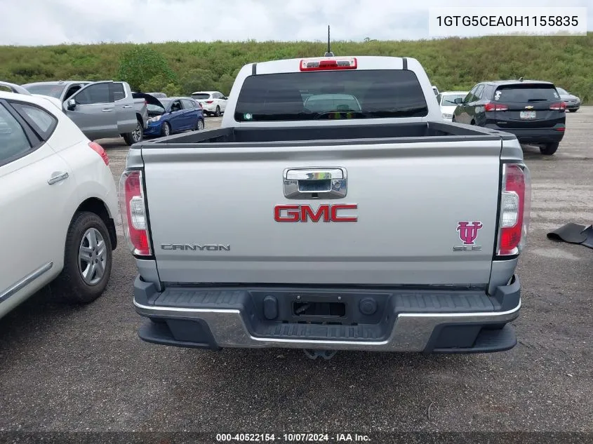 1GTG5CEA0H1155835 2017 GMC Canyon Sle