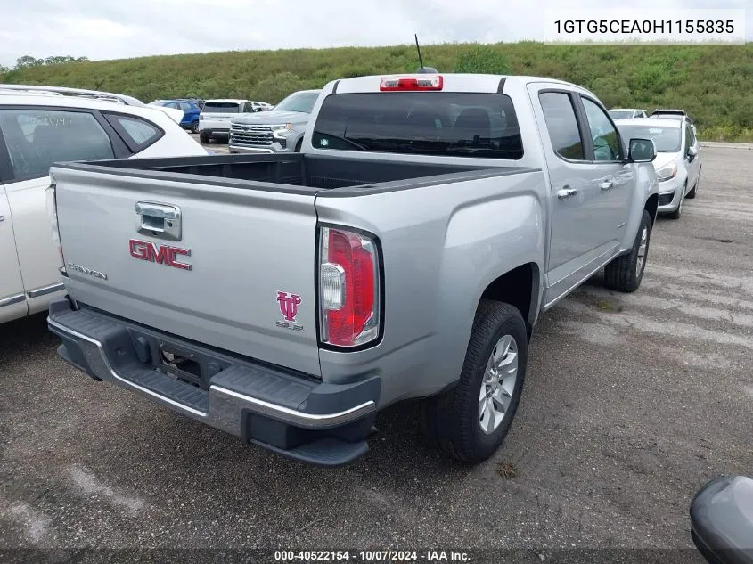 1GTG5CEA0H1155835 2017 GMC Canyon Sle