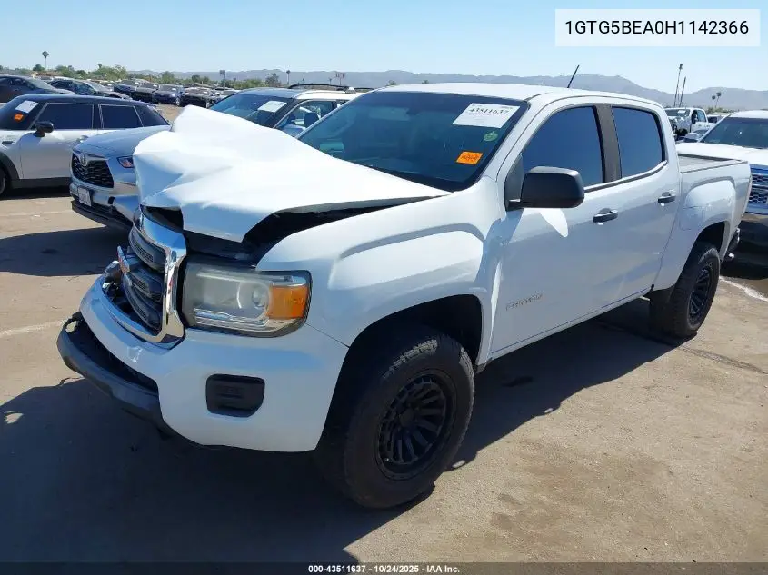 1GTG5BEA0H1142366 2017 GMC Canyon