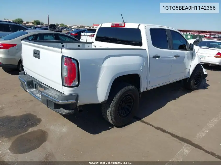 1GTG5BEA0H1142366 2017 GMC Canyon