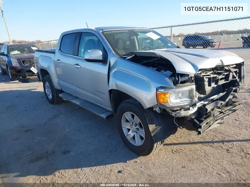 1GTG5CEA7H1151071 2017 GMC Canyon Sle