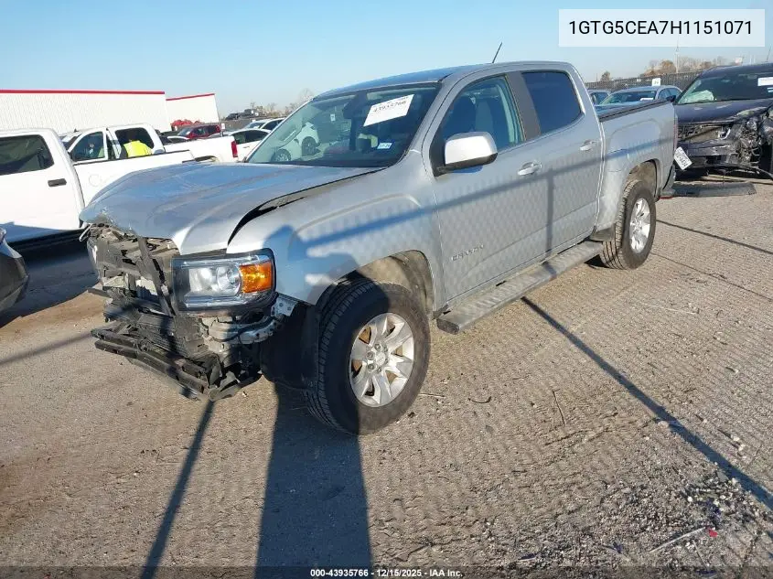 1GTG5CEA7H1151071 2017 GMC Canyon Sle