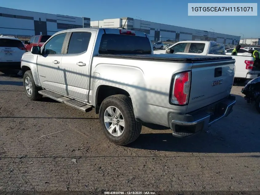 1GTG5CEA7H1151071 2017 GMC Canyon Sle