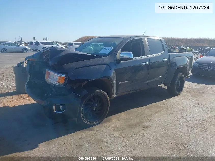 1GTG6DEN0J1207234 2018 GMC Canyon Slt