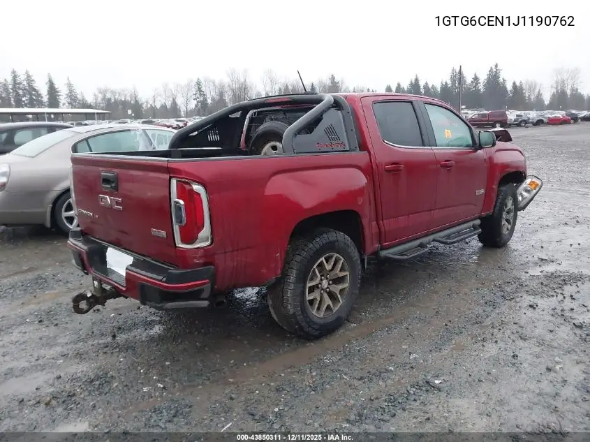 1GTG6CEN1J1190762 2018 GMC Canyon All Terrain W/Cloth