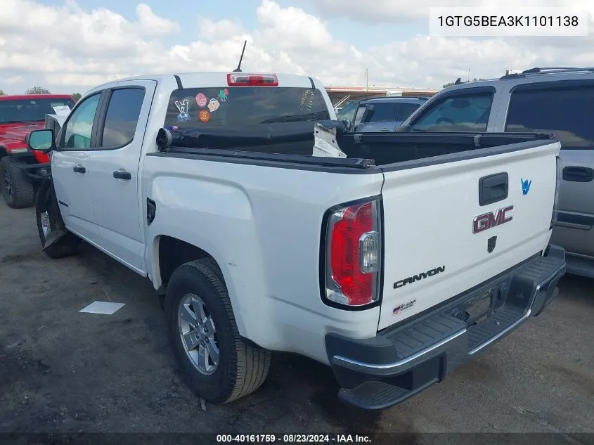 1GTG5BEA3K1101138 2019 GMC Canyon