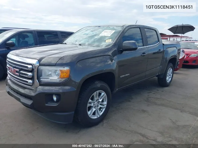 1GTG5CEN3K1118451 2019 GMC Canyon Sle