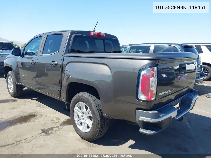 1GTG5CEN3K1118451 2019 GMC Canyon Sle