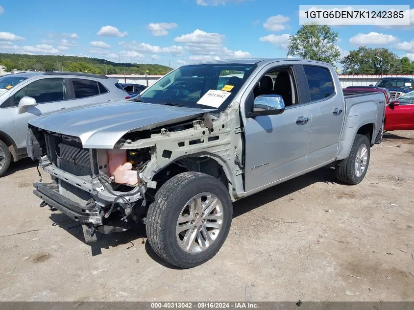 1GTG6DEN7K1242385 2019 GMC Canyon Slt