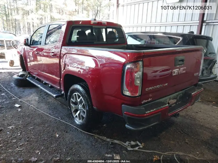 1GTG6FEN7K1206031 2019 GMC Canyon All Terrain W/Leather