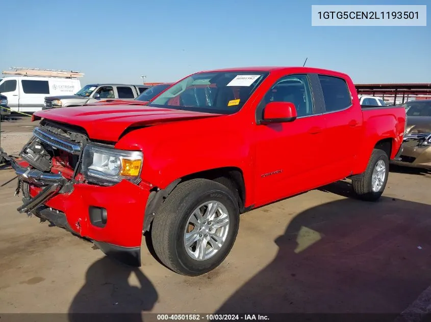 1GTG5CEN2L1193501 2020 GMC Canyon 2Wd Short Box Sle