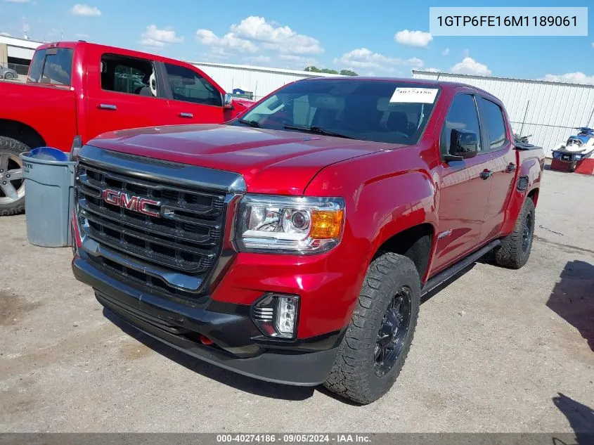 1GTP6FE16M1189061 2021 GMC Canyon 4Wd Short Box At4 - Leather