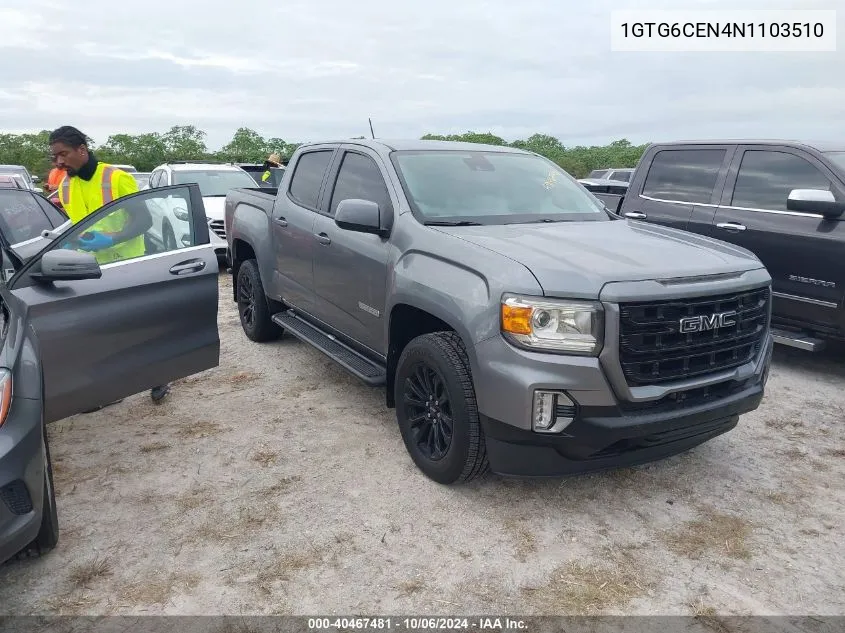 1GTG6CEN4N1103510 2022 GMC Canyon Elevation