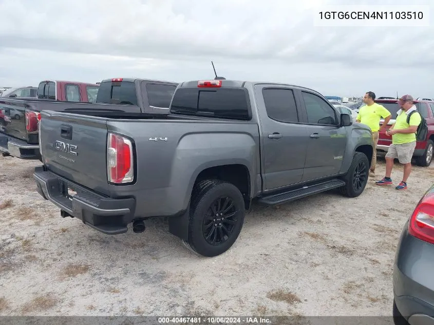 1GTG6CEN4N1103510 2022 GMC Canyon Elevation