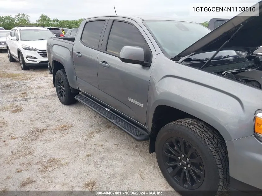 1GTG6CEN4N1103510 2022 GMC Canyon Elevation