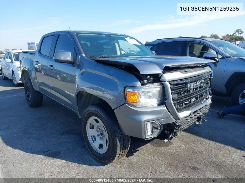 1GTG5CEN5N1259235 2022 GMC Canyon 2Wd Short Box Elevation