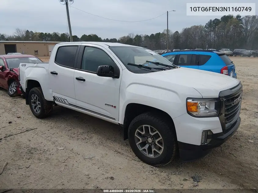 2022 GMC Canyon 4Wd Short Box At4 - Cloth VIN: 1GTG6FEN3N1160749 Lot: 44668486
