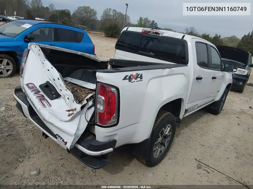 2022 GMC Canyon 4Wd Short Box At4 - Cloth VIN: 1GTG6FEN3N1160749 Lot: 44668486