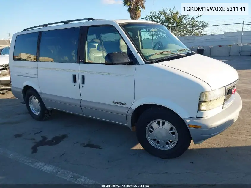 1GKDM19W0XB531141 1999 GMC Safari Slt