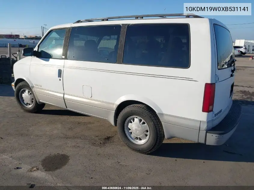 1GKDM19W0XB531141 1999 GMC Safari Slt