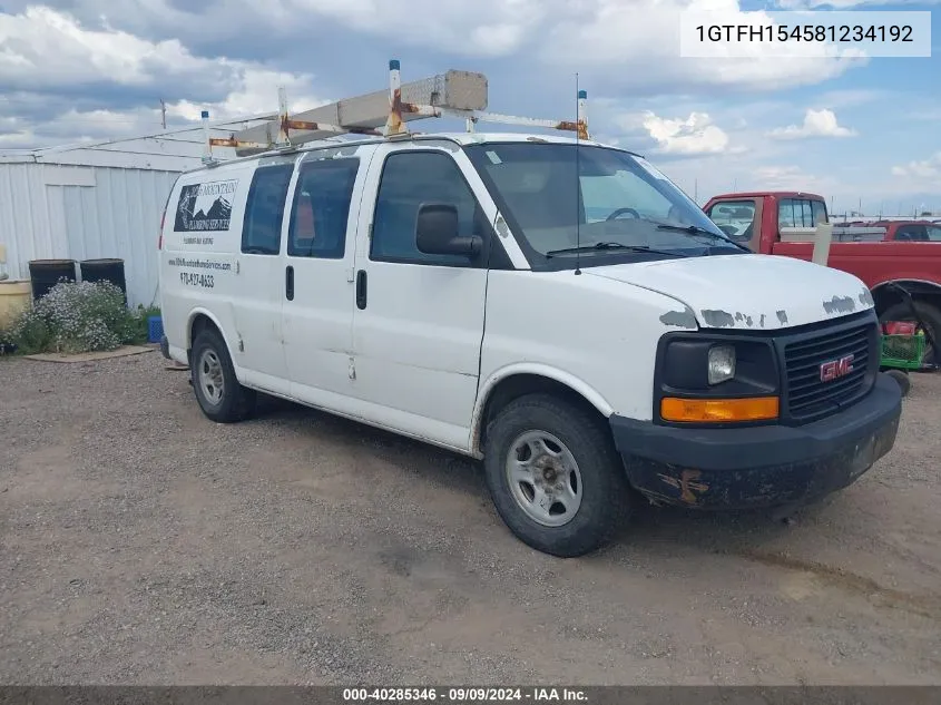 1GTFH154581234192 2008 GMC Savana Work Van