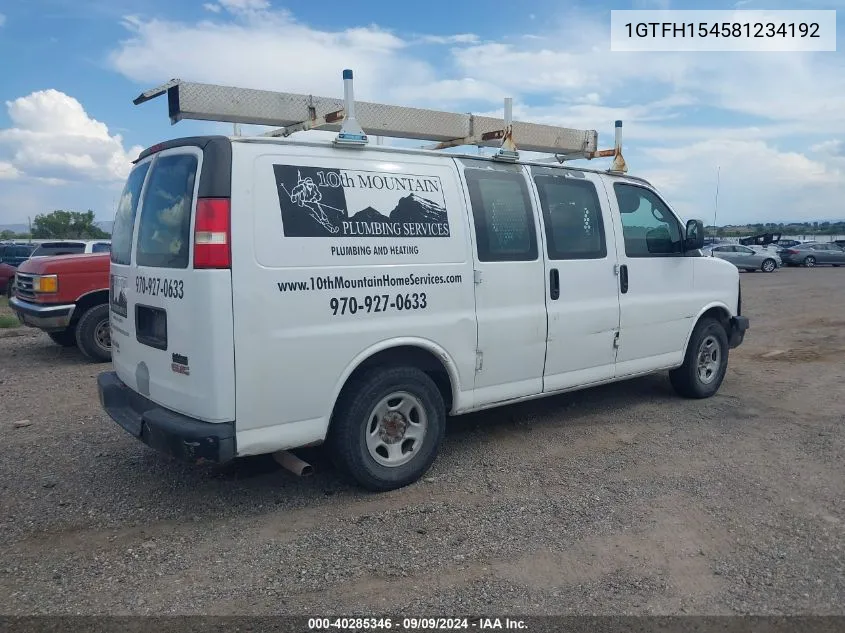 1GTFH154581234192 2008 GMC Savana Work Van