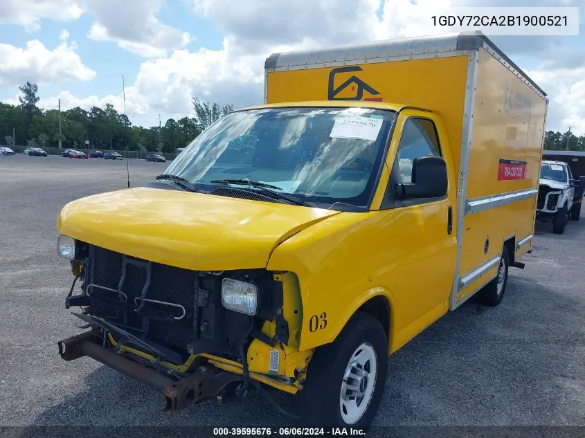 1GDY72CA2B1900521 2011 GMC Savana Cutaway Work Van