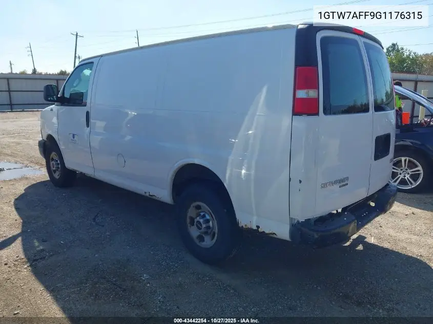 1GTW7AFF9G1176315 2016 GMC Savana 2500 Work Van