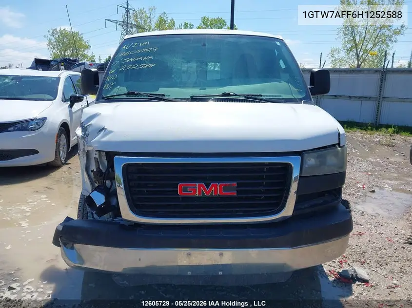 2017 GMC Savana G2500 VIN: 1GTW7AFF6H1252588 Lot: 12605729