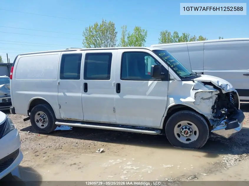 2017 GMC Savana G2500 VIN: 1GTW7AFF6H1252588 Lot: 12605729