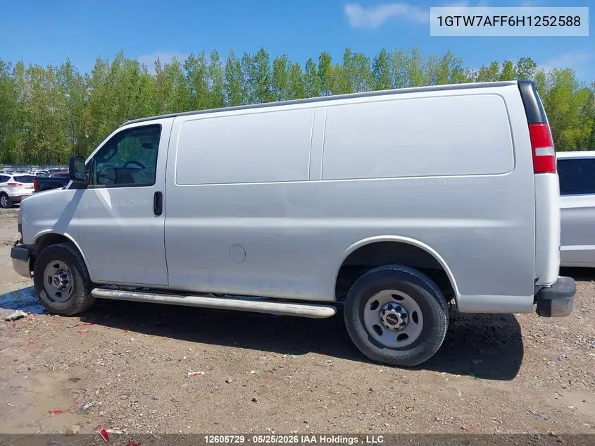 2017 GMC Savana G2500 VIN: 1GTW7AFF6H1252588 Lot: 12605729