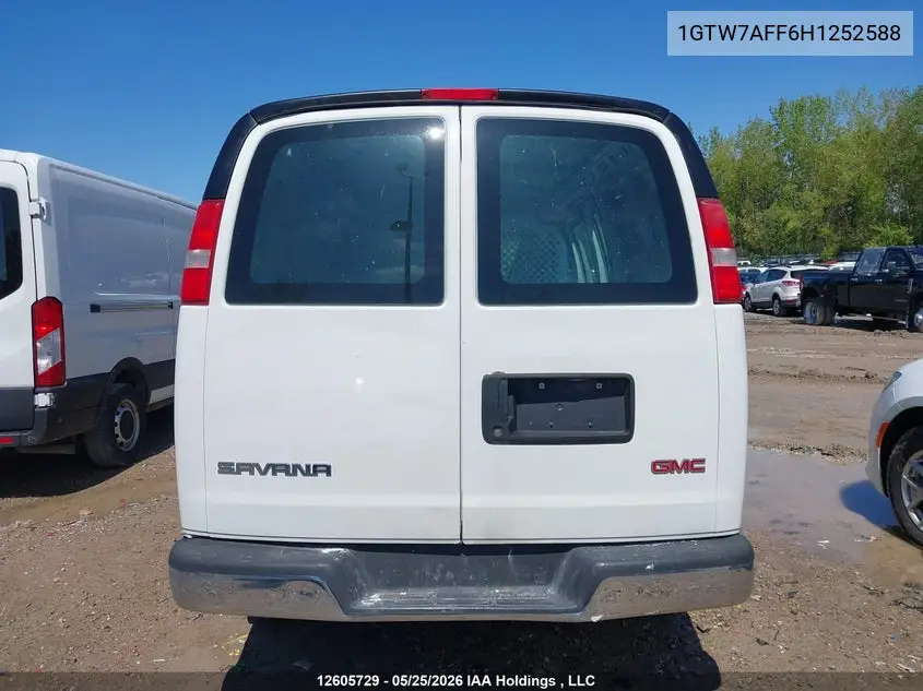 2017 GMC Savana G2500 VIN: 1GTW7AFF6H1252588 Lot: 12605729