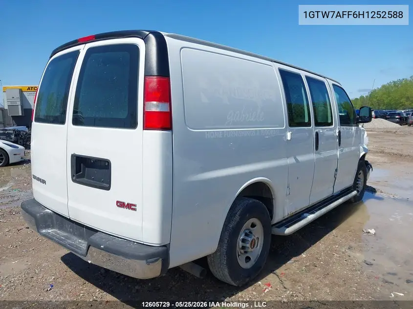 2017 GMC Savana G2500 VIN: 1GTW7AFF6H1252588 Lot: 12605729