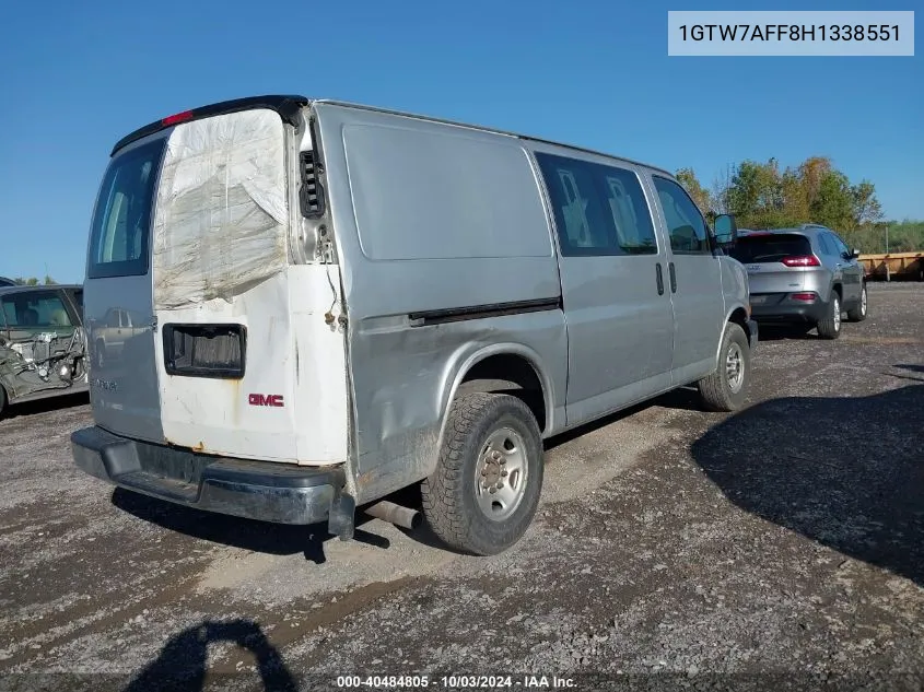 1GTW7AFF8H1338551 2017 GMC Savana 2500 Work Van