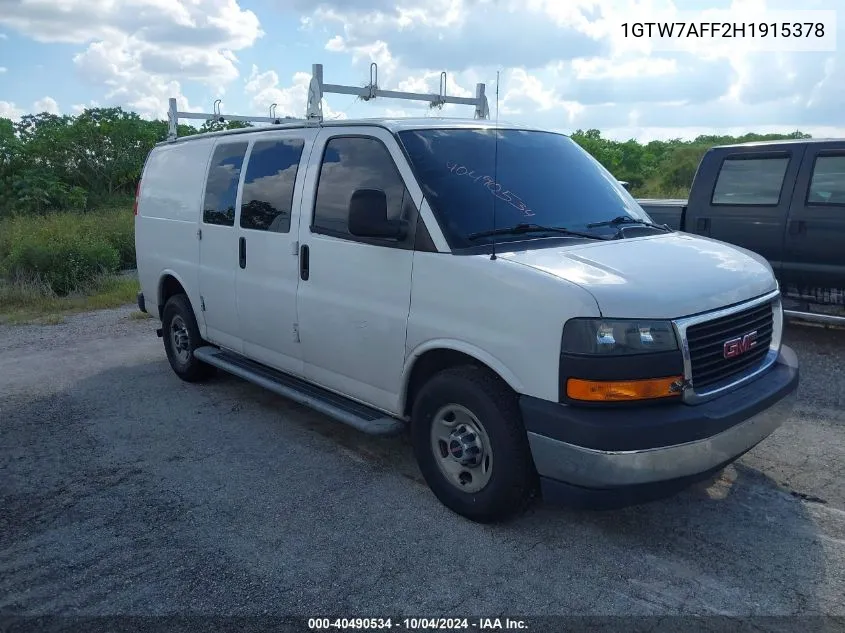 1GTW7AFF2H1915378 2017 GMC Savana 2500 Work Van