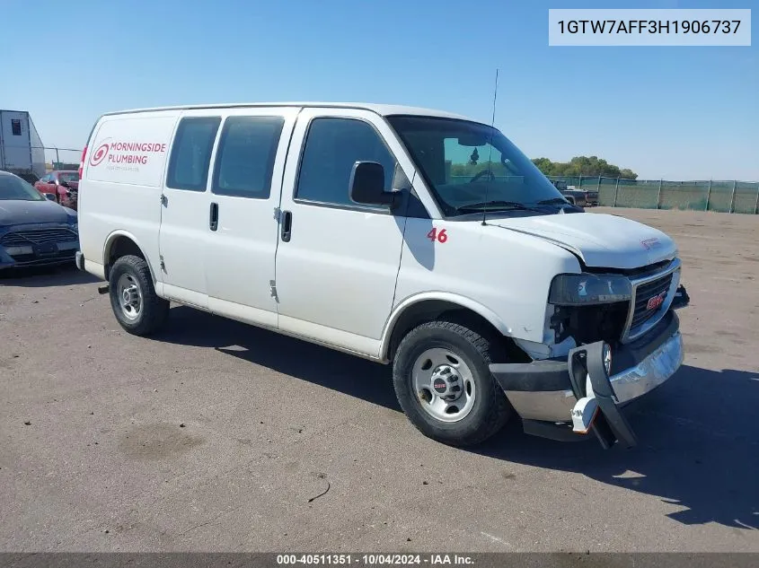 1GTW7AFF3H1906737 2017 GMC Savana 2500 Work Van