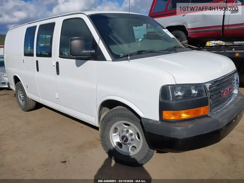1GTW7AFF4H1906200 2017 GMC Savana 2500 Work Van