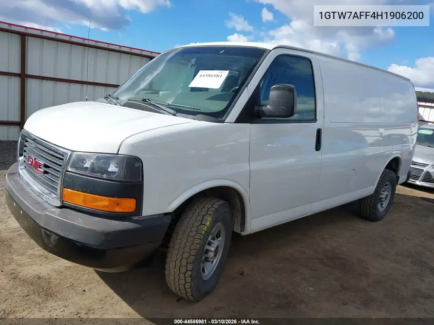 1GTW7AFF4H1906200 2017 GMC Savana 2500 Work Van