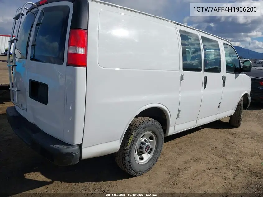 1GTW7AFF4H1906200 2017 GMC Savana 2500 Work Van