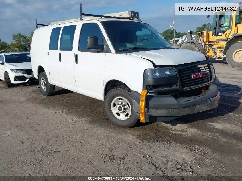 1GTW7AFG3L1244482 2020 GMC Savana Cargo Rwd 2500 Regular Wheelbase Work Van