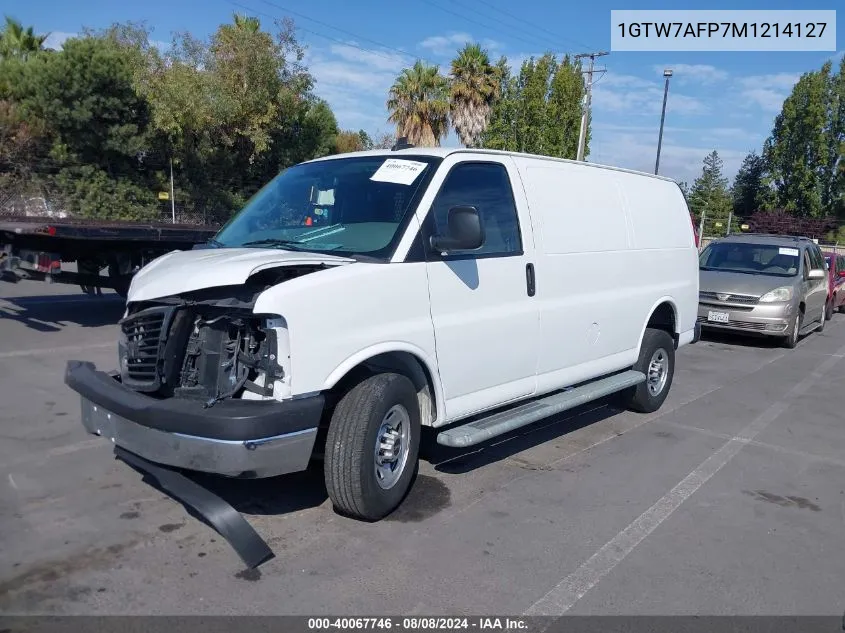 1GTW7AFP7M1214127 2021 GMC Savana Cargo Rwd 2500 Regular Wheelbase Work Van