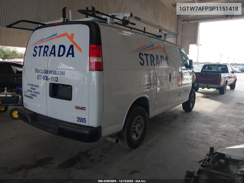 1GTW7AFP3P1151418 2023 GMC Savana Cargo Rwd 2500 Regular Wheelbase Work Van