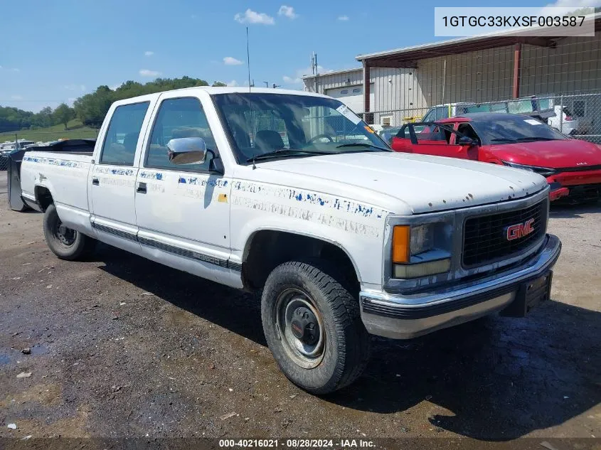 1GTGC33KXSF003587 1995 GMC Sierra C3500