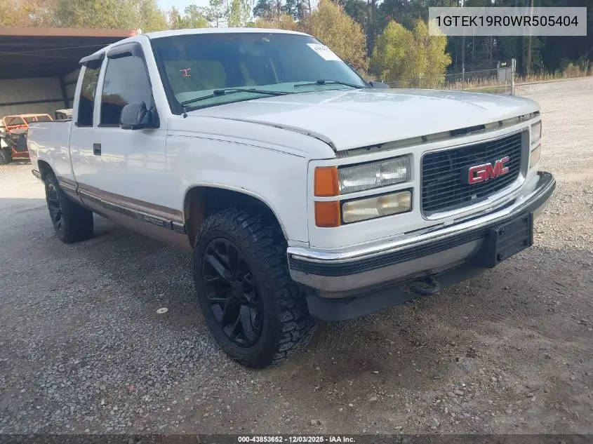 1GTEK19R0WR505404 1998 GMC Sierra 1500 Sl Wideside