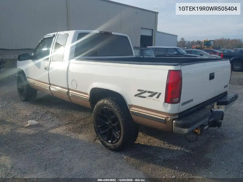 1GTEK19R0WR505404 1998 GMC Sierra 1500 Sl Wideside