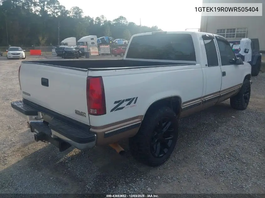 1GTEK19R0WR505404 1998 GMC Sierra 1500 Sl Wideside