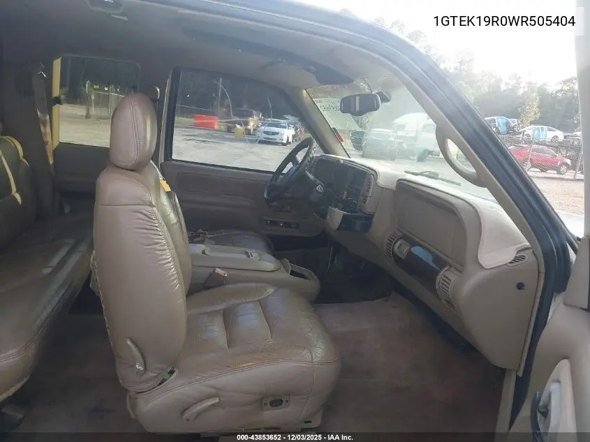 1GTEK19R0WR505404 1998 GMC Sierra 1500 Sl Wideside